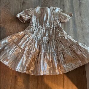 Metallic Gold Tiered Dress